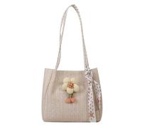 Borsa a tracolla comoda e alla moda, grande capacità, perfetta per le persone, bianco