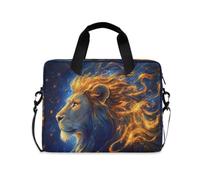 Borsa a tracolla compatta con tracolla imbottita Golden Dream Dragon Golden Lion Head e tasca con cerniera per accessori