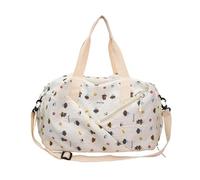 Borsa a tracolla compatta per viaggi brevi - Alta capacità con motivo a cartoni animati e tasche organizzative borsa da donna alla moda, bianco, Bellezza di massa