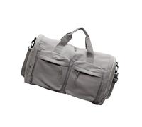 Borsa a tracolla compatta pieghevole di grande capacità con manico rinforzato per viaggi e interni spaziosi bagagli pieghevoli per donne, grigio, Bellezza di massa
