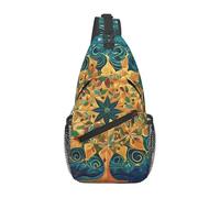Borsa a tracolla con albero della vita, in diagonale, da uomo e da donna, borsa a tracolla, casual, alla moda, da viaggio, zaino a tracolla