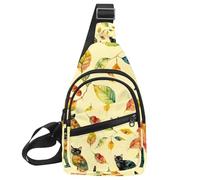 Borsa a tracolla con animali della fattoria, mucca, 3 pezzi, per viaggi, sport, corsa, escursionismo, Multicolore 09, 11.8x7x1.5in/30x18x4cm