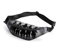 Borsa a tracolla con bandiera americana, motivo: soldati dell'esercito grunge, per corsa e allenamento, 36 x 15 cm