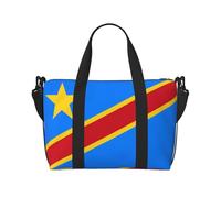 Borsa a tracolla con bandiera del Congo, borsa casual da viaggio, adatta per lavoro, viaggi, fitness, turismo, borsa da donna con cerniera,