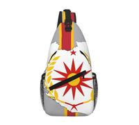 Borsa a tracolla con bandiera della Macedonia del Nord Map01, borsa a tracolla da uomo e donna