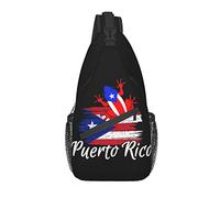 Borsa a tracolla con bandiera di Porto Rico Borsa a tracolla casual con tracolla Porto Rico Zaino carino con pettorina