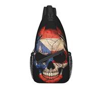 Borsa a tracolla con bandiera di Porto Rico Borsa a tracolla casual con tracolla Porto Rico Zaino carino con pettorina
