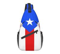 Borsa a tracolla con bandiera Puerto Rico, zaino a tracolla, borsa a tracolla per donna, uomo, viaggio all'aperto, escursionismo, zainetto