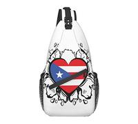 Borsa a tracolla con bandiera Puerto Rico, zaino a tracolla, borsa a tracolla per donna, uomo, viaggio all'aperto, escursionismo, zainetto