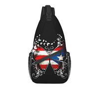 Borsa a tracolla con bandiera Puerto Rico, zaino a tracolla, borsa a tracolla per donna, uomo, viaggio all'aperto, escursionismo, zainetto