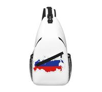 Borsa a tracolla con bandiera russa per uomini e donne piccola borsa a tracolla impermeabile mini zaino a tracolla per escursionismo