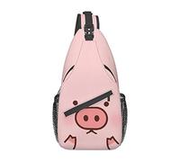 Borsa a tracolla con calamaro alla fragola di maiale carino, borsa a tracolla con petto a tracolla per uomo e donna, utilizzata per il tempo libero e i viaggi