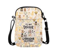 Borsa a tracolla con cane Labrador It's Not Dog Hair It's Labrador Glitter Messenger Bag Labrador Mama Mom, borsa a tracolla, Labrador Cb, 15*21*2cm