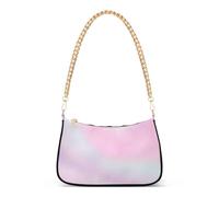Borsa a tracolla con cerniera color pastello arcobaleno marmo sfumato pochette da donna borsa a tracolla con tracolla a catena