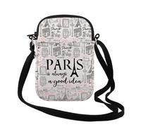 Borsa a tracolla con cerniera e skyline di Parigi Paris is Always A Good Idea, regalo per sorella e mamma, La Paris Cr Regno Unito, 0