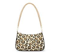 Borsa a tracolla con cerniera floreale a pois leopardati marrone chiaro nero beige pochette borsa luna donna casual borsa hobo con tracolla a catena