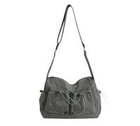 Borsa a tracolla con cerniera per borsa hobo plissettata scozzese in nylon da donna per l'uso quotidiano (verde)