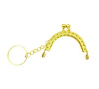 Borsa a tracolla con chiusura a bacio da 5,1 cm in metallo ad arco con telaio portamonete TowBall Kiss chiusura frizione Making, Oro, One Size