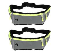 Borsa a tracolla, con Cintura Regolabile e Scomparti Separati, per Trasportare Oggetti durante le Passeggiate, Attività all'aperto, Materiale Non Tessuto e Nylon, Set da 2 Pezzi (Gris)