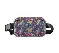 Borsa a tracolla con design con stivali occidentali, stile bohémien, per donne e uomini, per viaggi, palestra, lavoro, Modello carino del modello dell'erba che mangia la mucca, 1 Size