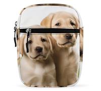 Borsa a tracolla con divertente cucciolo di labrador in tessuto Oxford, mini Satchel, piccola borsa con tracolla regolabile, per uomini e donne