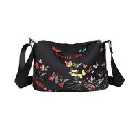 Borsa a tracolla con elementi decorativi multistrato, borsa a tracolla, borsa a tracolla, borsa a tracolla, borsa a tracolla da donna per tutti i giorni, Nero , 11*8.27*3.15in