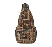 Borsa A Tracolla Con Farfalla Danza Ragazza Cervo Orso, Borsa A Tracolla Sul Petto Con Imbracatura Da Uomo E Da Donna, Usata Per Il Tempo Libero E I Viaggi