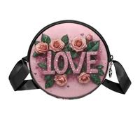 Borsa a tracolla con farfalla rossa pallida con cerniera e tracolla regolabile per donne e ragazze, Colore182, 7x1.8 in