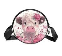 Borsa a tracolla con farfalla rossa pallida con cerniera e tracolla regolabile per donne e ragazze, Colore179, 7x1.8 in