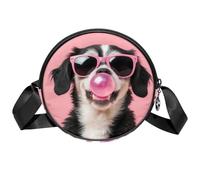 Borsa a tracolla con farfalla rossa pallida con cerniera e tracolla regolabile per donne e ragazze, Colore177, 7x1.8 in