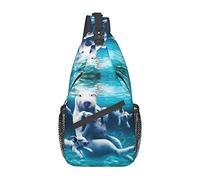 Borsa a tracolla con ffe di maialini da nuoto, borsa a tracolla con imbracatura per uomo e donna, utilizzata per il tempo libero e i viaggi