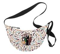Borsa a tracolla con film omicidio, Mrs White, pavone, scarlatto e verde e senape, idea regalo, Greendress Uk3, 111