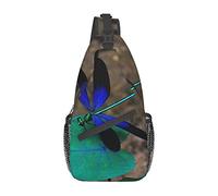 Borsa a tracolla con fiore margherita libellula nera, zaino a tracolla zaino a tracolla causale zaino a tracolla per donna uomo viaggio escursionismo