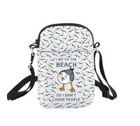 Borsa a tracolla con gabbiano Sea Gull Regali BeachBird Regali I Go To The Beach So I Don't Choke People Divertente Borsa da Spiaggia Regalo Sling Bag