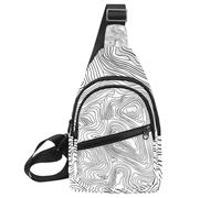 Borsa a tracolla con gufo sbarrato seduto immobile al chiaro di luna blu, zaino a tracolla zaino da viaggio escursionismo borsa da petto per borse borsa a tracolla donna uomo, Multicolore 13,