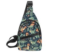 Borsa a tracolla con gufo sbarrato seduto immobile al chiaro di luna blu, zaino a tracolla zaino da viaggio escursionismo borsa da petto per borse borsa a tracolla donna uomo, Multicolore 12.,