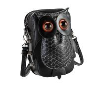 Borsa a tracolla con gufo Steampunk in pelle PU impermeabile, borsa decorativa