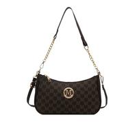 Borsa a tracolla con lettera stampata alla moda in pelle PU con spazioso scomparto borse a tracolla per borsa ascellare essenziale quotidiana, Caff