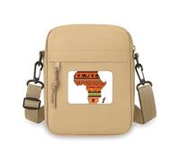 Borsa a tracolla con mappa del continente africano con nome del continente africano, mini borsa a tracolla per cellulare
