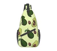 Borsa a tracolla con mappa del mondo di frutti di avocado, borsa a tracolla per uomo e donna, utilizzata per il tempo libero e i viaggi