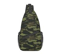 Borsa a tracolla con mappa del mondo mimetico, borsa a tracolla sul petto con imbracatura da uomo e da donna, utilizzata per il tempo libero e i viaggi