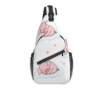 Borsa a tracolla con motivo a forma di maiale carino Borsa a tracolla diagonale con tracolla