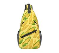 Borsa a tracolla con motivo a pannocchie di mais, borsa da viaggio, zaino da trekking unisex