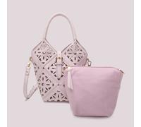 BORSA A TRACOLLA CON MOTIVO TRAFORATO MIMI' MUA' lilla