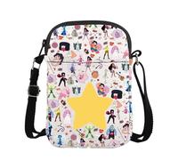 Borsa a tracolla con personaggi dei cartoni animati dell'universo Steven serie TV regalo gemme di cristallo borsa messenger fan dei cartoni animati regalo anime, Universo Star Cb Uk2, INCHES