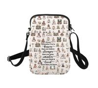 Borsa a tracolla con personaggi dei cartoni animati, regali per gli amanti della letteratura, fiabe, libri di storia, borsa a tracolla ispirata, 2575 Borsa a tracolla da ragazza, medium