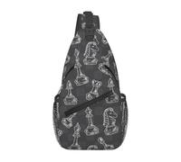 Borsa a tracolla con pezzi degli scacchi, borsa da viaggio, zaino da trekking unisex