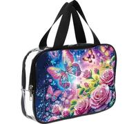 Borsa a tracolla con progetto di diamanti 5D fai-da-te, dipinto con cristalli, borsa con pietre brillanti, pochette con cerniera e cristalli, organizer cosmetici con pietre, perfetta per il