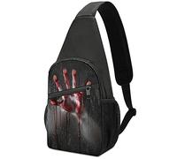 Borsa a tracolla con scena di mano insanguinata di Halloween Borsa a tracolla da viaggio con tracolla Zaino da escursionismo Zaino per lo shopping sportivo Lavoro