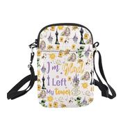 Borsa a tracolla con scritta in inglese "I'm So Glad I Left My Tower" con capelli lunghi, idea regalo per fan del cinema